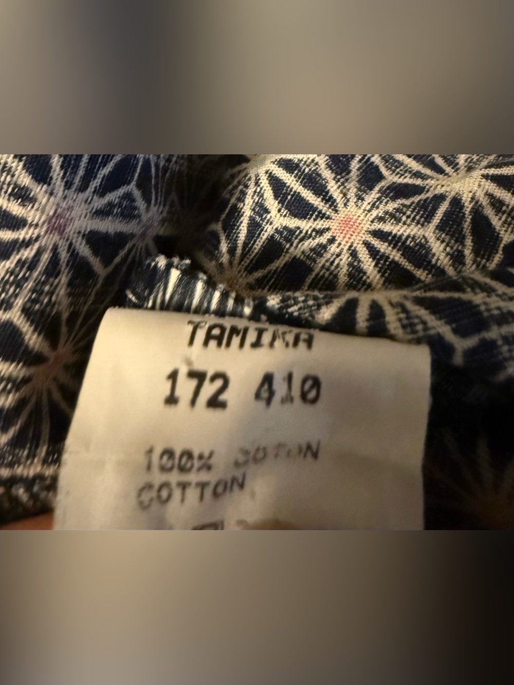 Antoine & Lili Paris 100% Cotton Wrap Blouse Navy Funky Geometric Print Size S - Picture 8 of 8
